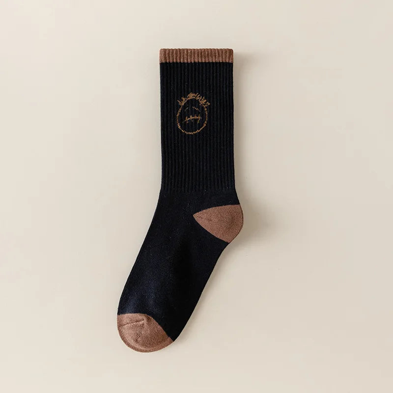 Fun street black men's socks, Cantum Jack skateboard socks, cute women's pink cotton socks as fashionable gifts