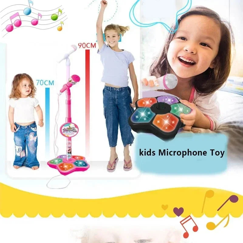 Kids Rocking-Roll Microphone with Stand Karaoke Toy
