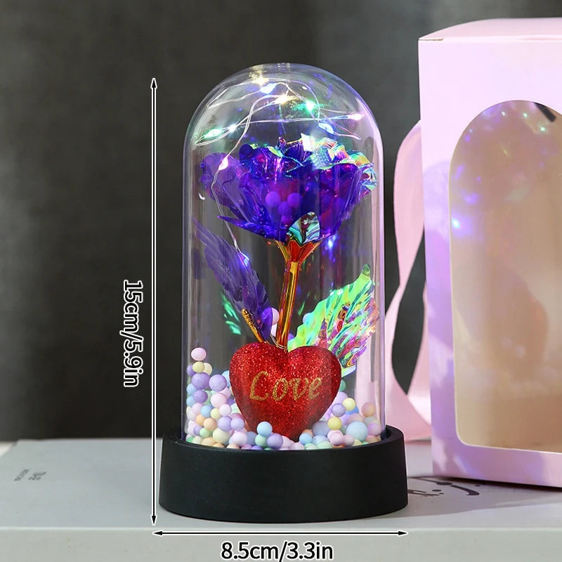 LED Galaxy Rose in Glass – Romantic Gift for Valentine’s & Mother’s Day