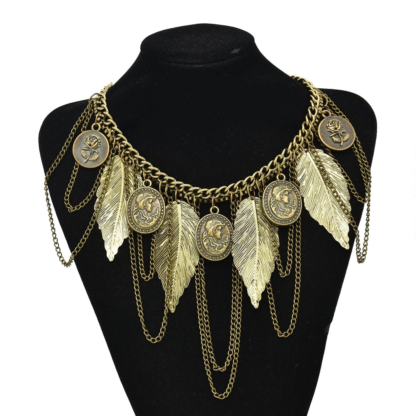 Gypsy Bohemian Chunky Tibetan Silver Necklace – Festival Party Jewelry for Women