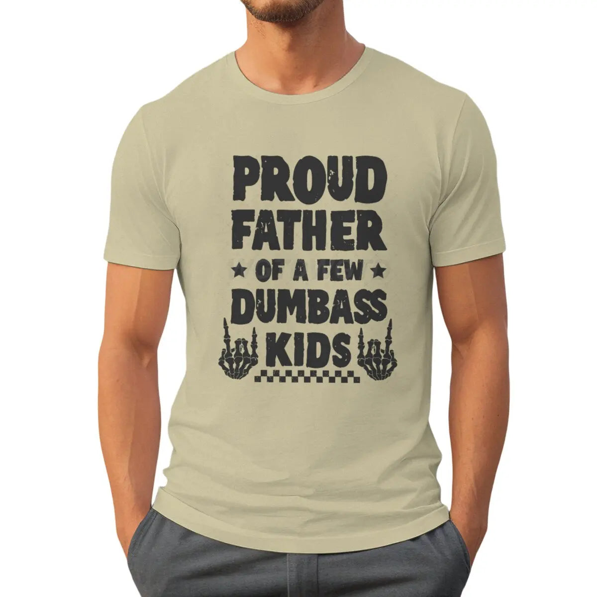 Proud Father Graphic T-Shirt – Retro Tie-Dye Casual Tee for Father’s Day