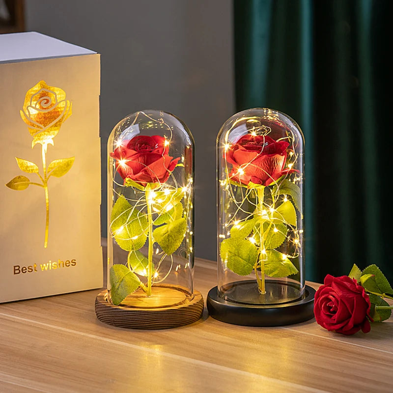 LED Galaxy Rose in Glass – Romantic Gift for Valentine’s & Mother’s Day