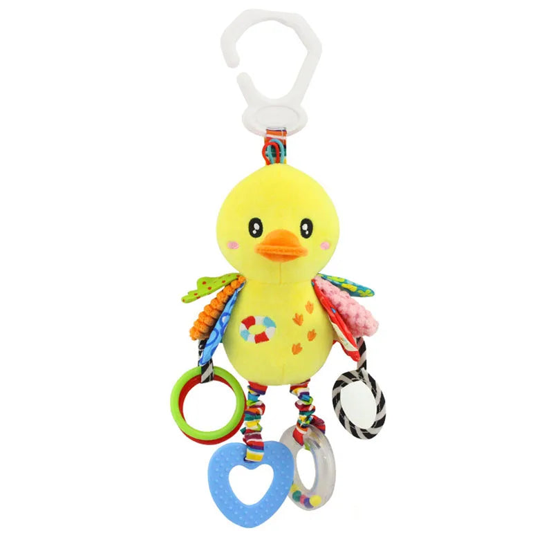 Soft Animal Handbell Rattles with Teether for Newborns