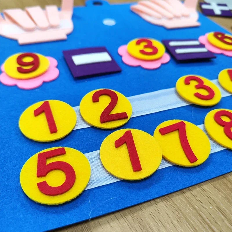 Montessori Math Busy Board – Early Learning Cognitive Toy for Kids