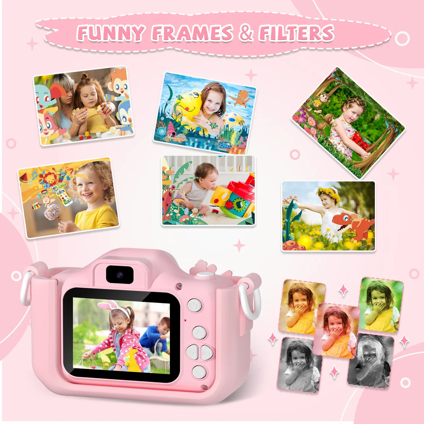 Kids 1080P HD Digital Camera – 2.0-inch Toddler Camera with Silicone Case