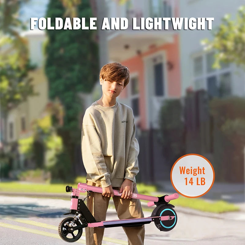 S5 Kids Electric Scooter – 24V, 130W Motor, 14km/h Max Speed, 8KM Range
