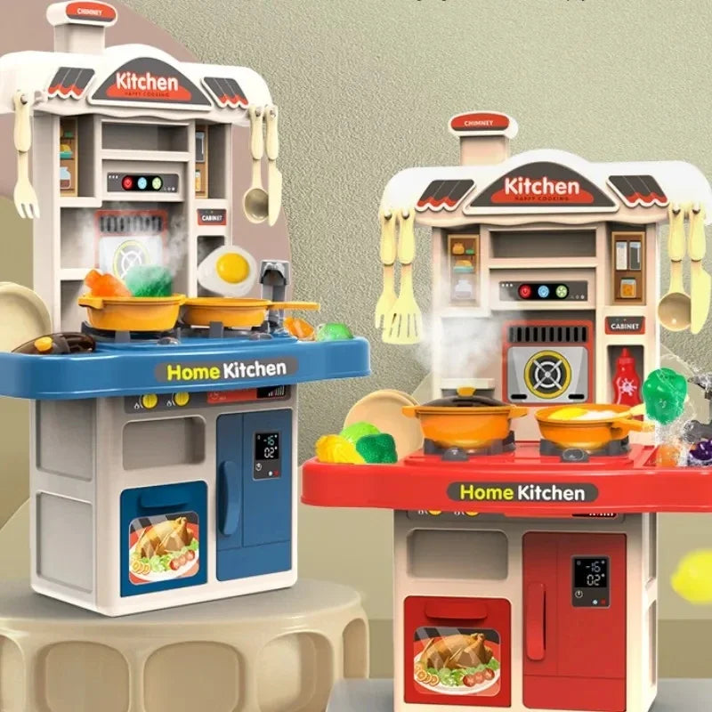 Kids Realistic Kitchen Playset – Cooking Toys with Light & Sound for Ages 3+