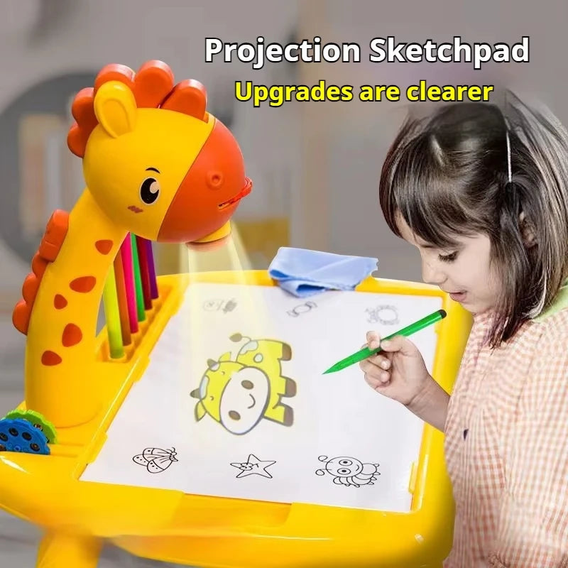 Kids LED Projector Drawing Table – Educational Painting & Learning Toy Set