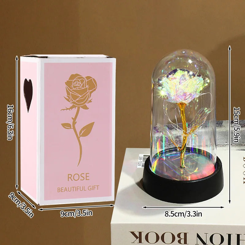 LED Galaxy Rose in Glass – Romantic Gift for Valentine’s & Mother’s Day