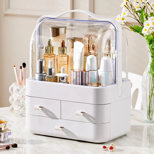 Cosmetic Organizer – Waterproof, Dustproof with Lid & Drawer