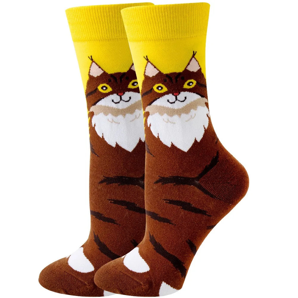 Happy Fruit Harajuku Socks – Candy Color Crew Socks for Women