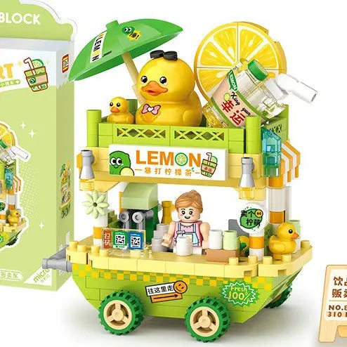 House Building Blocks Dessert Store Street View Snack Street Children's Toys Boys and Girls Gifts Compatible With Lego