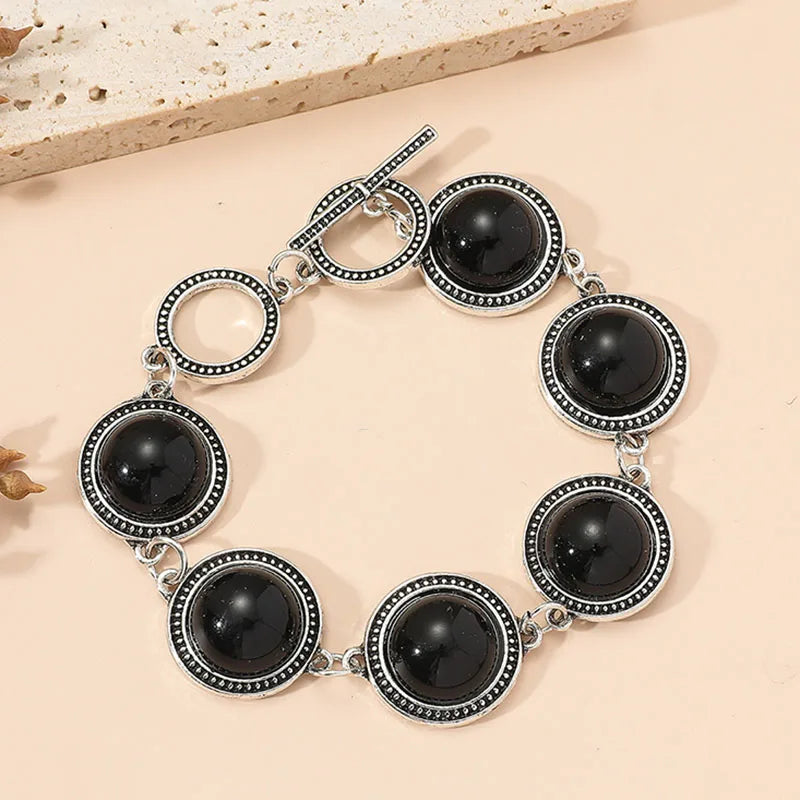 Bohemian White Pearl Bracelet – Vintage Silver Adjustable Ethnic Jewelry for Women