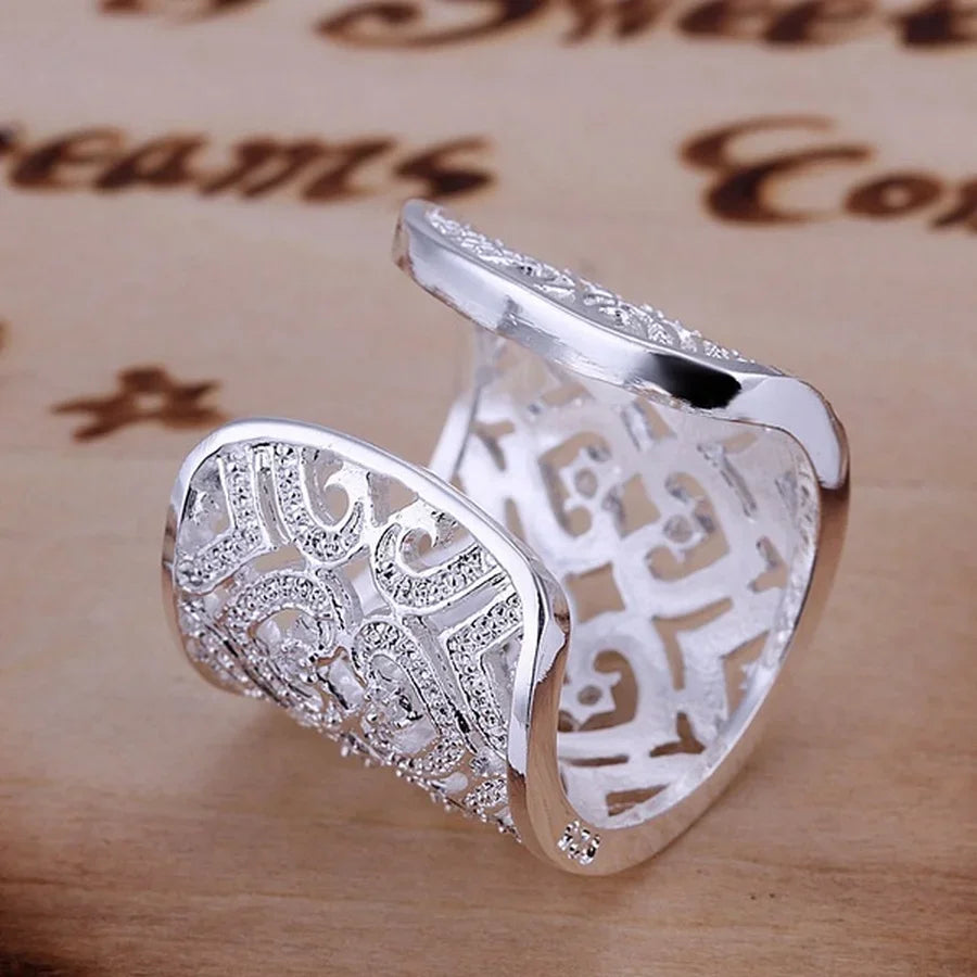 925 Sterling Silver Ring – Crystal Charm Jewelry for Women, Wedding & Party Wear