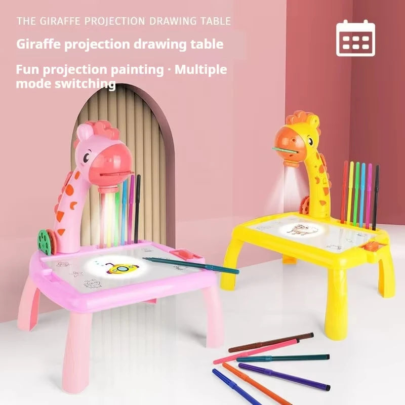 Kids LED Projector Drawing Table – Educational Painting & Learning Toy Set