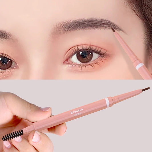 1.5mm Ultra Fine Double-Ended Waterproof Eyebrow Pencil - Long Lasting & Automatic