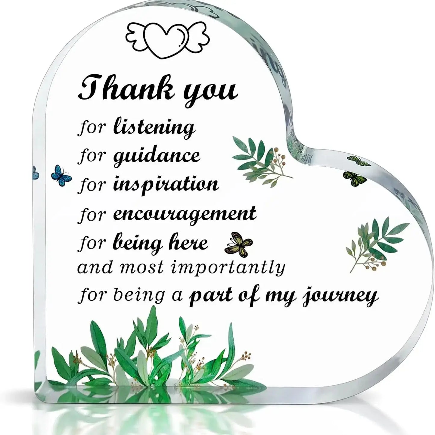 Acrylic Heart Gratitude Gift – For Women, Friends, Colleagues & Nurses