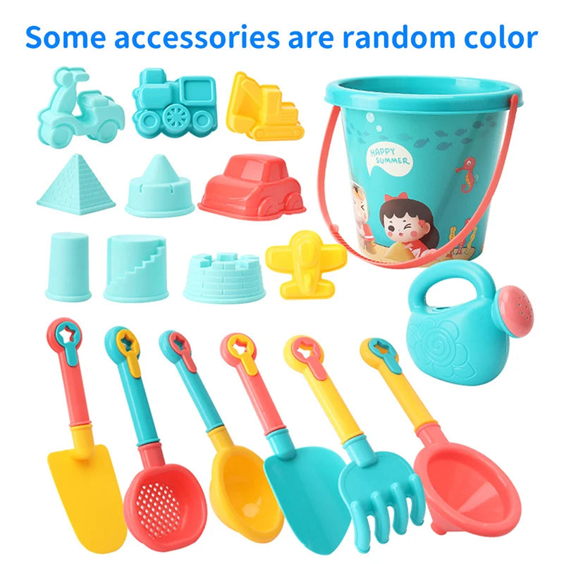Children's Beach Toy Set – Bucket, Shovel, and Watering Bottle for Sand Play
