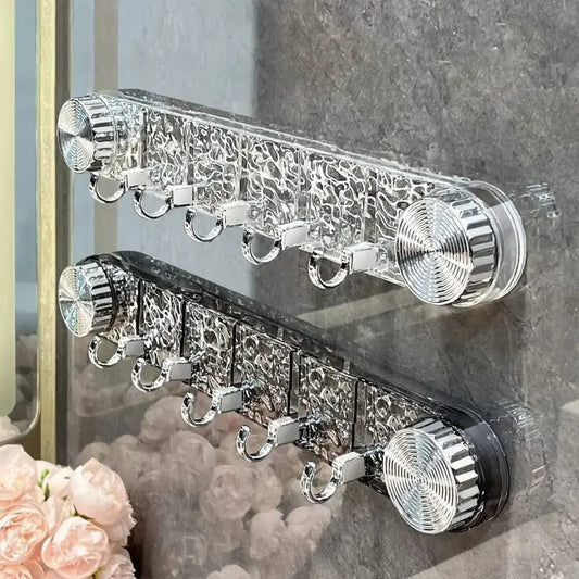 Rotating Suction Cup Towel Rack – Adjustable Wall-Mounted Bathroom Hook