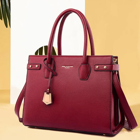 Genuine Leather Handbag – Luxury Tote & Crossbody Bag for Women