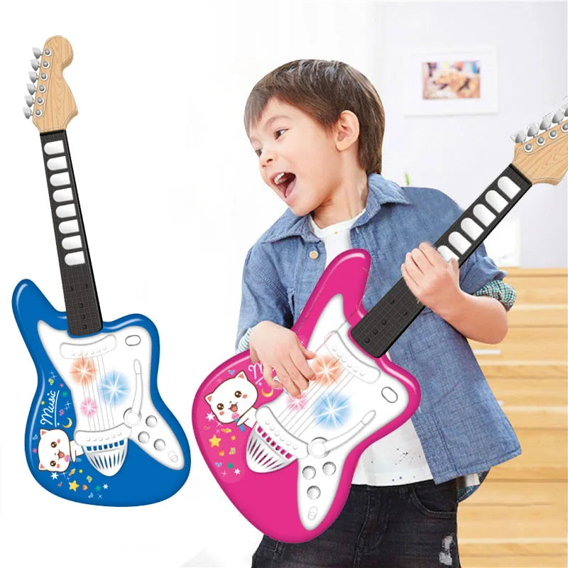 Kids 6-String Electric Guitar – Portable Beginner Guitar with Amp Jack
