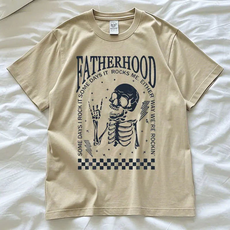 Funny Fatherhood T-Shirt – “Some Days I Rock It” Casual Unisex Tee