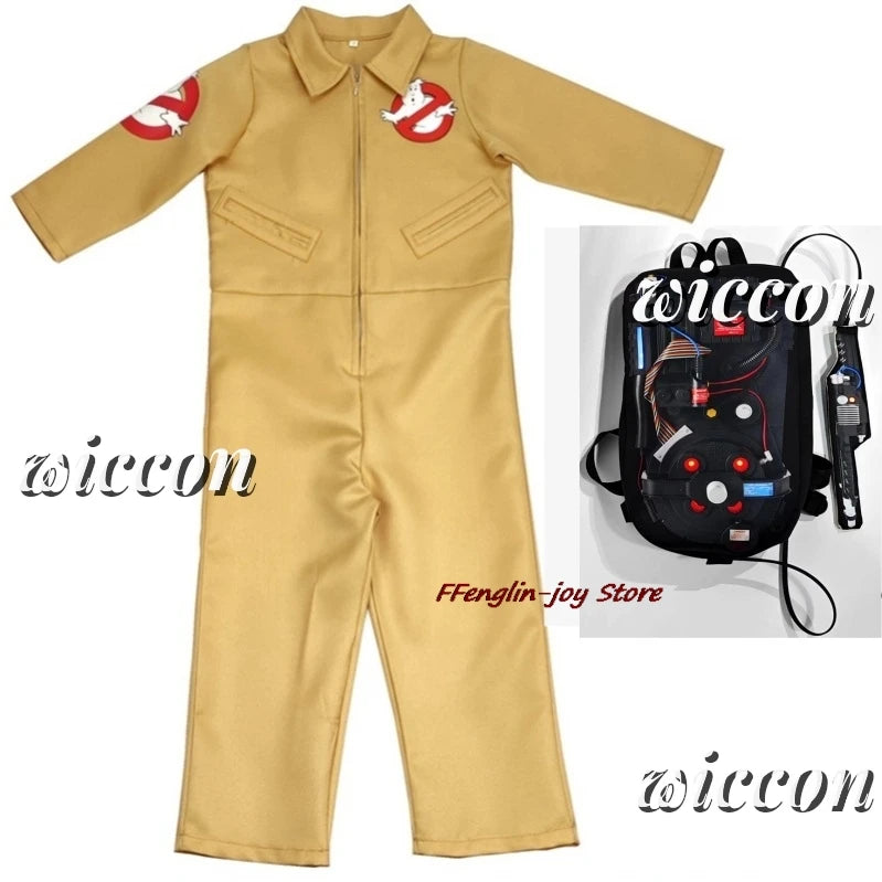 Ghost Busters Cosplay Anime Figure Halloween Costumes for Men Adult Kids Ghost Busters Weaponry Jumpsuits Carnival Suits Clothes