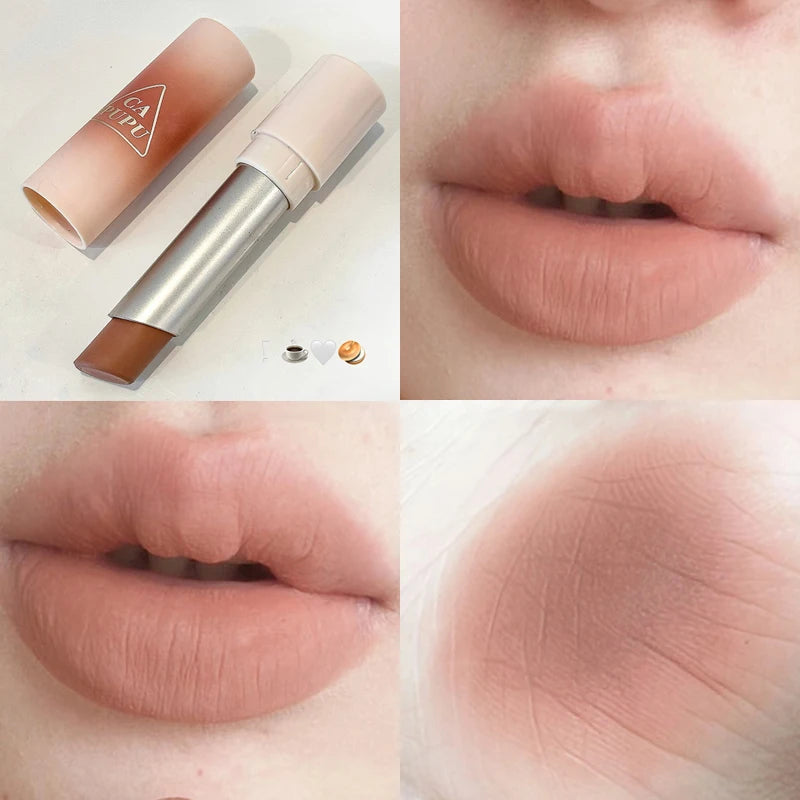 Waterproof Velvet Matte Lipstick – Long-Lasting Nude Coffee Tint