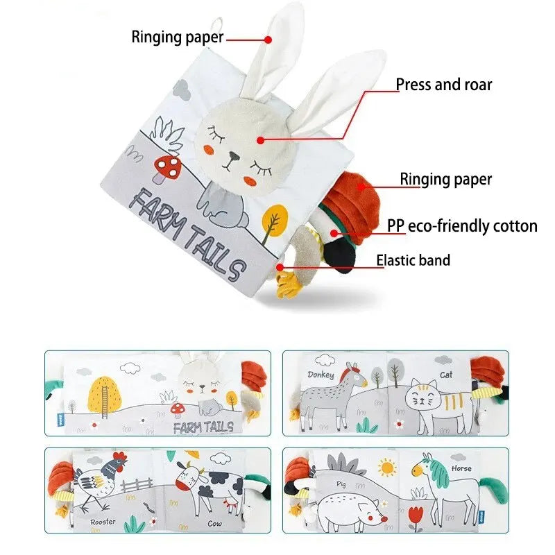 Cloth Baby Sensory Book – Plush Educational Toy for Early Literacy & Development