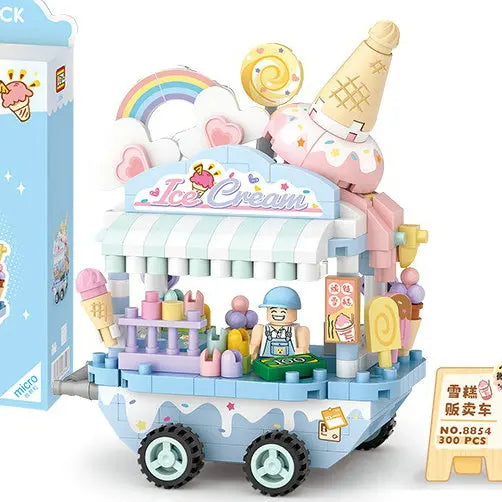 House Building Blocks Dessert Store Street View Snack Street Children's Toys Boys and Girls Gifts Compatible With Lego