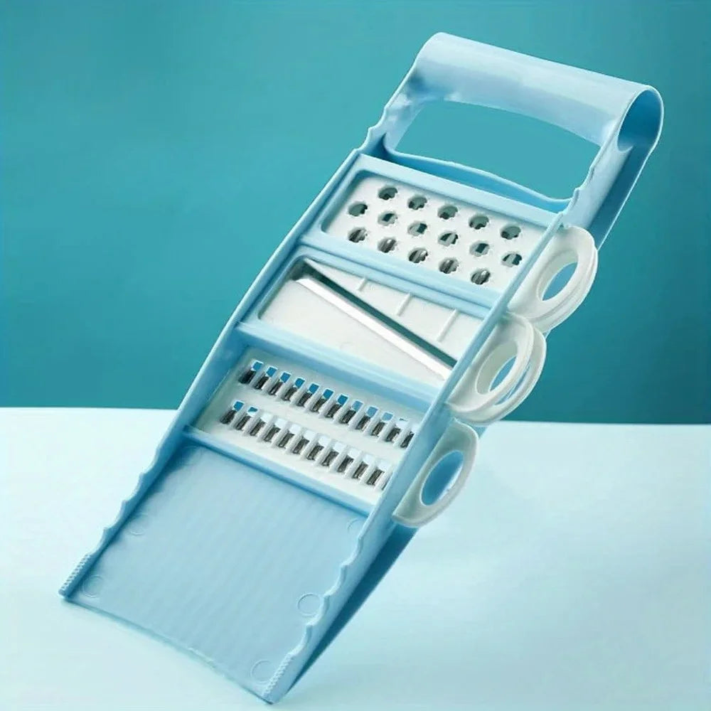 5-in-1 Manual Vegetable Slicer – Multi-Functional Cutter, Grater & Dicer for Kitchen Use