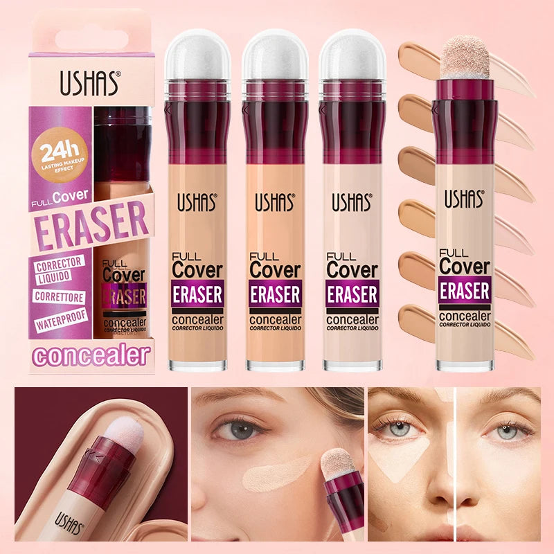 USHAS 12-Color Liquid Concealer – Moisturizing, Lightweight, Long-Lasting