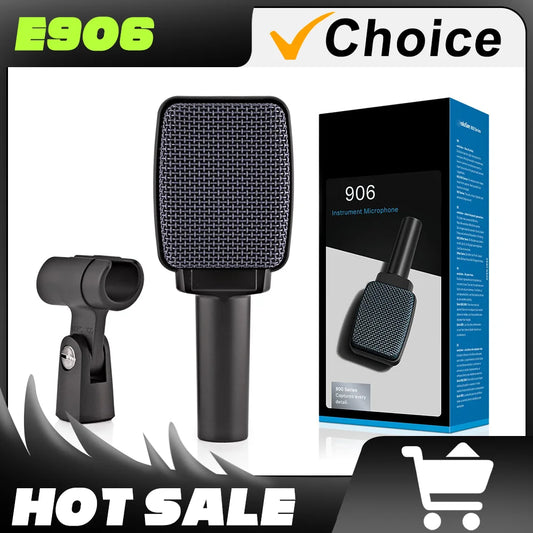 E906 Super-Cardioid Microphone with Clamp – High-Quality Instrument Microfono