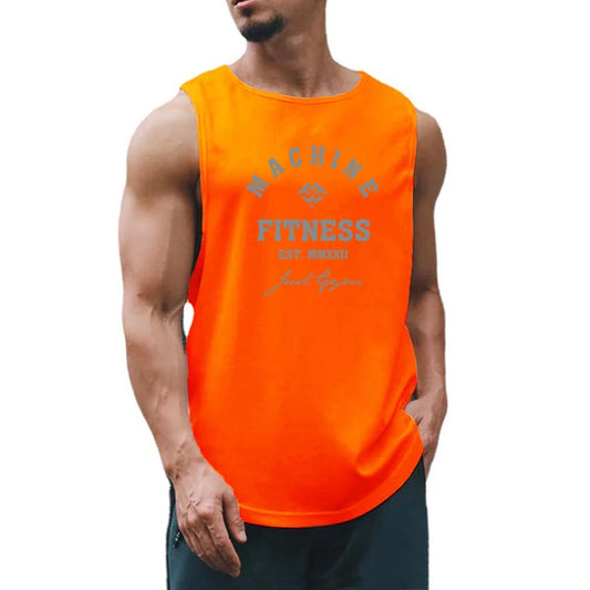 Men’s Mesh Muscle Tank Top – Sleeveless Quick-Dry Gym Fitness Singlet