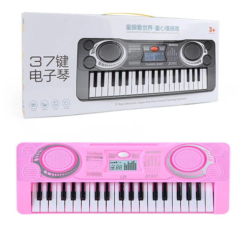 37-Key Kids Electronic Piano Keyboard – Portable Musical Toy for Christmas & Birthday Gifts