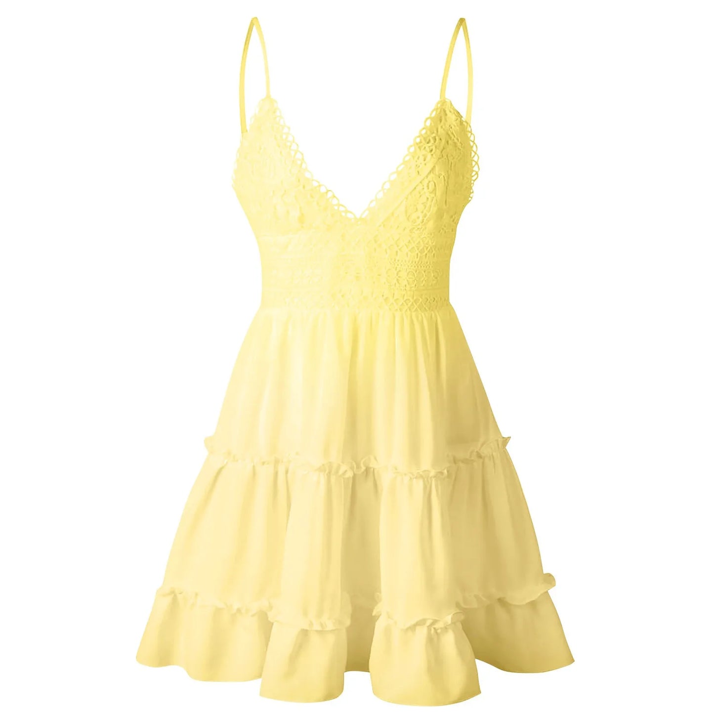 Women's Spaghetti Strap Backless Lace Dress – Clearance Sale
