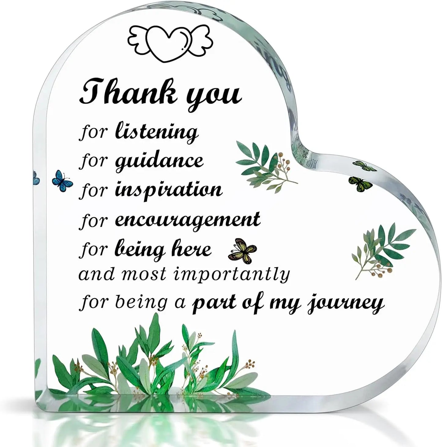 Acrylic Heart Gratitude Gift – For Women, Friends, Colleagues & Nurses