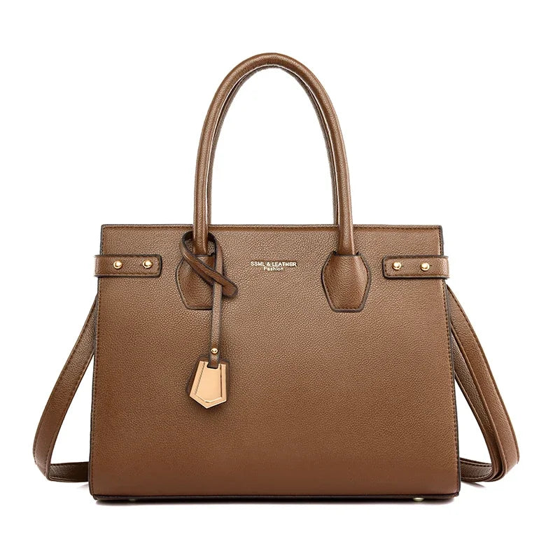 Genuine Leather Handbag – Luxury Tote & Crossbody Bag for Women