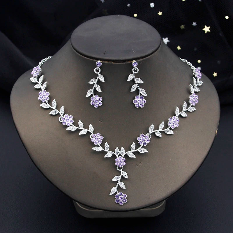 3-Piece Baroque Bridal Crown & Jewelry Set – Necklace, Earrings & Tiara for Prom