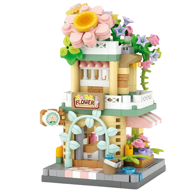 House Building Blocks Dessert Store Street View Snack Street Children's Toys Boys and Girls Gifts Compatible With Lego