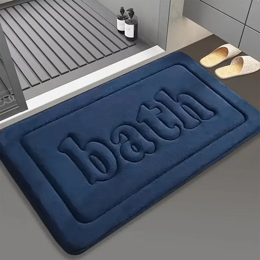 1.2cm Thick Anti-Slip Bathroom Mat – Soft Water-Absorbing Flannel Door Mat