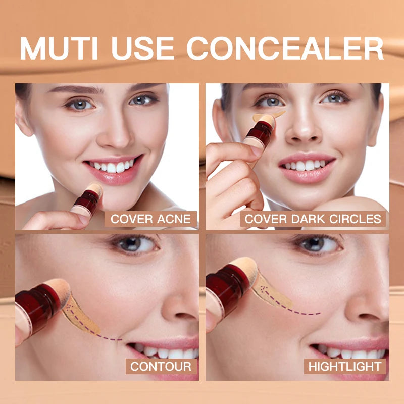 USHAS 12-Color Liquid Concealer – Moisturizing, Lightweight, Long-Lasting