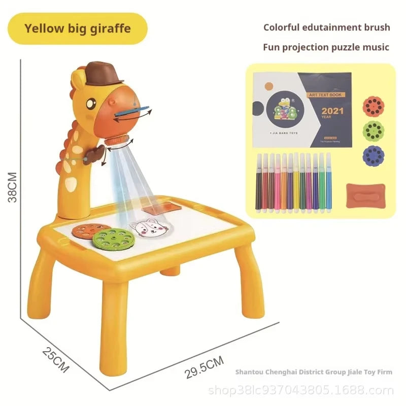 Kids LED Projector Drawing Table – Educational Painting & Learning Toy Set