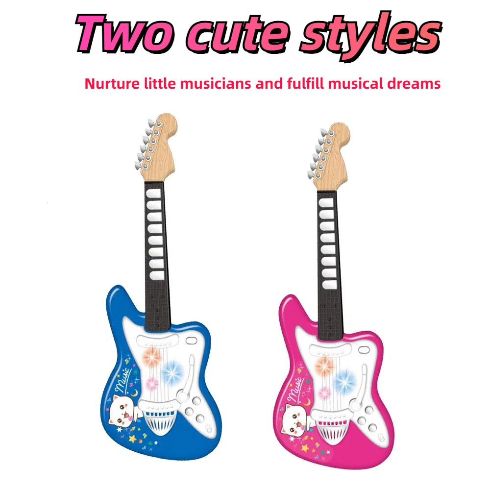 Kids 6-String Electric Guitar – Portable Beginner Guitar with Amp Jack