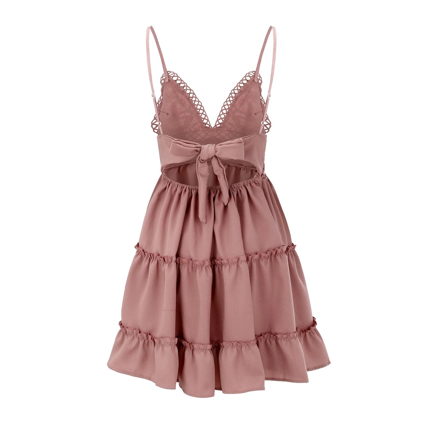 Women's Spaghetti Strap Backless Lace Dress – Clearance Sale
