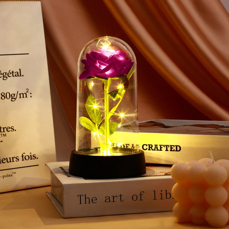 LED Galaxy Rose in Glass – Romantic Gift for Valentine’s & Mother’s Day