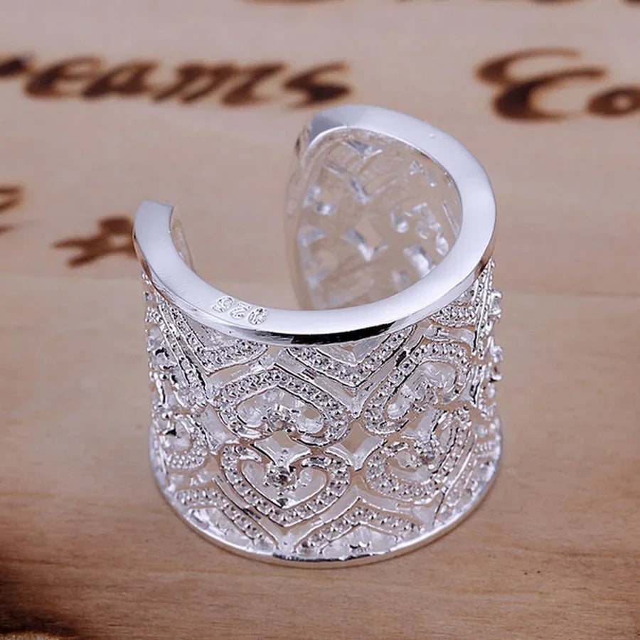 925 Sterling Silver Ring – Crystal Charm Jewelry for Women, Wedding & Party Wear