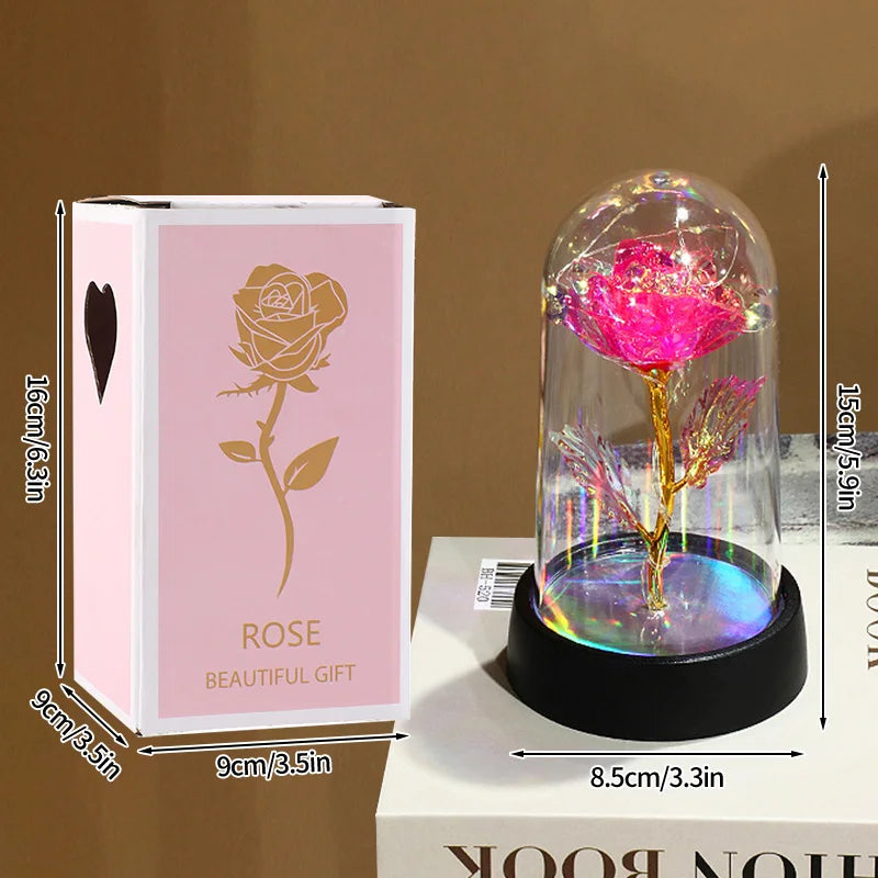 LED Galaxy Rose in Glass – Romantic Gift for Valentine’s & Mother’s Day