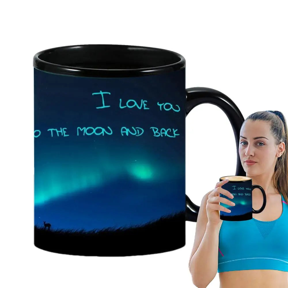 Heat Changing Reveal Mug – Northern Lights Design Ceramic Magic Mug