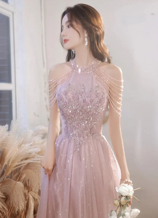 Pink Evening Party Dress 2025 – Elegant Prom & Socialite Gown